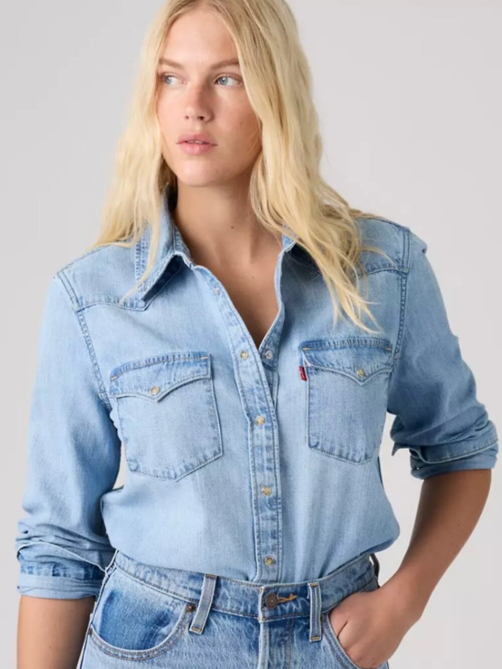 Levi's | Heritage Western Denim Button Down Shirt | Size L